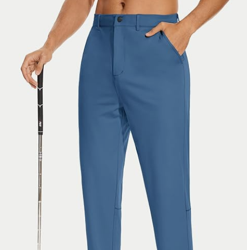 Men's Stretch Golf Joggers – Slim Fit Tapered Pants with Pockets - Image 2