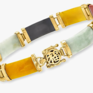Luxury Jade Bracelet for Women (18K Gold Over Sterling Silver)